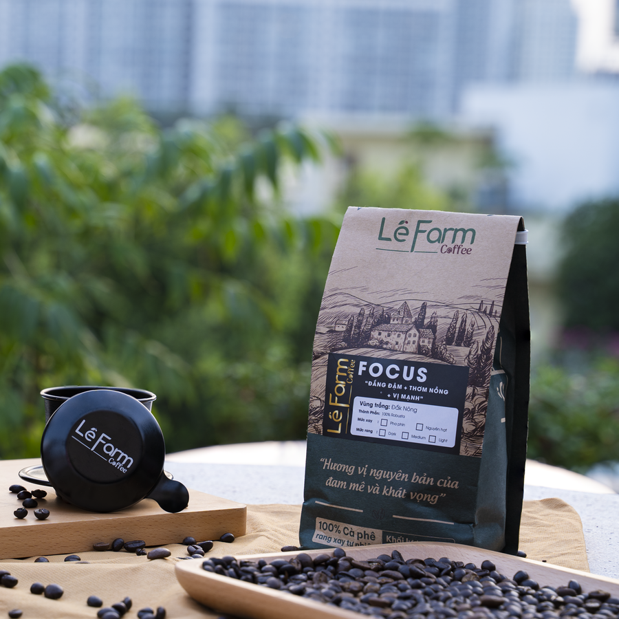 FOCUS - Cà Phê Robusta Rang Mộc Nguyên Chất 100%