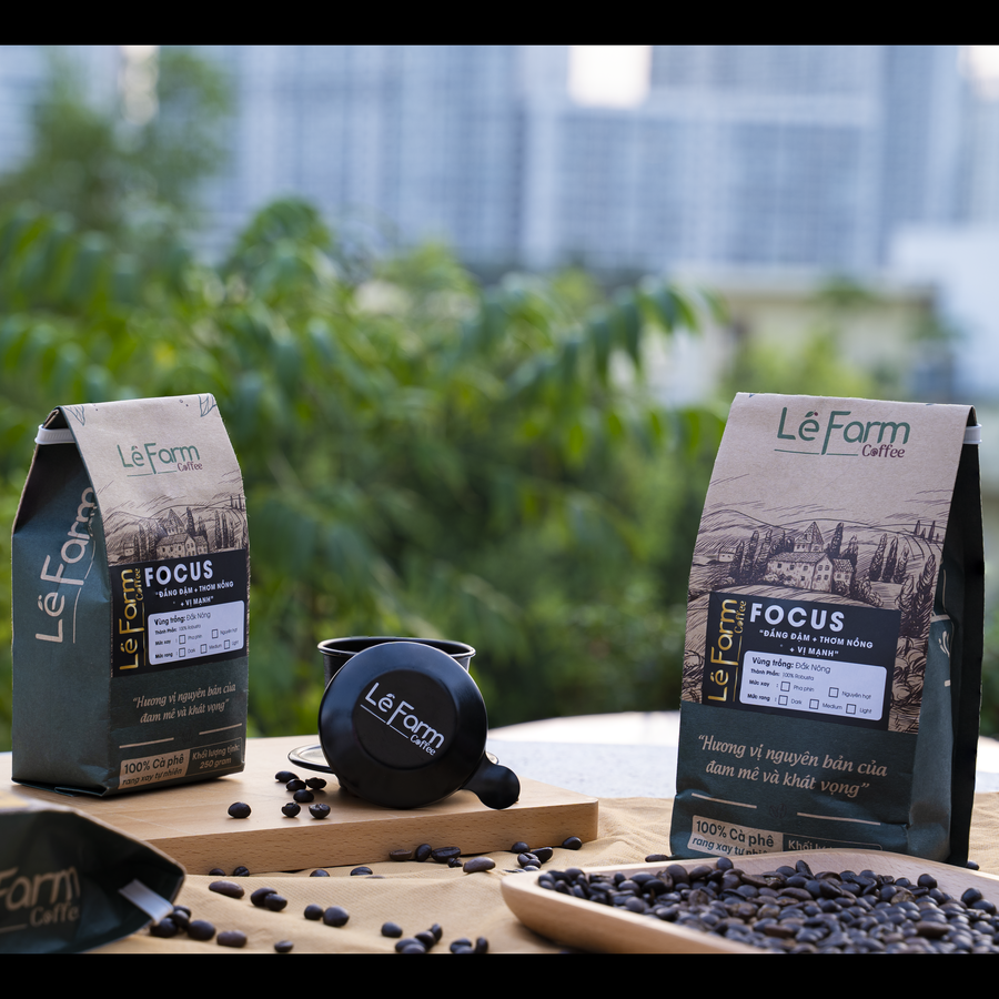 FOCUS - Cà Phê Robusta Rang Mộc Nguyên Chất 100%