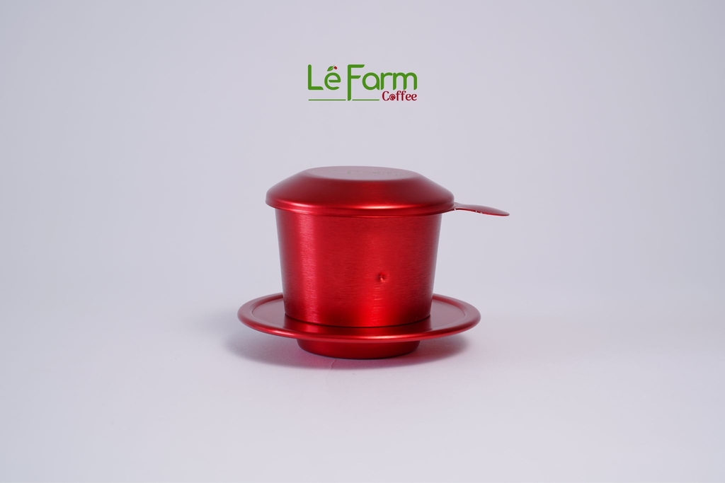 Phin Cà Phê Nhôm Màu Đỏ (Red) Cao Cấp Mạ Anode - Lê Farm Coffee