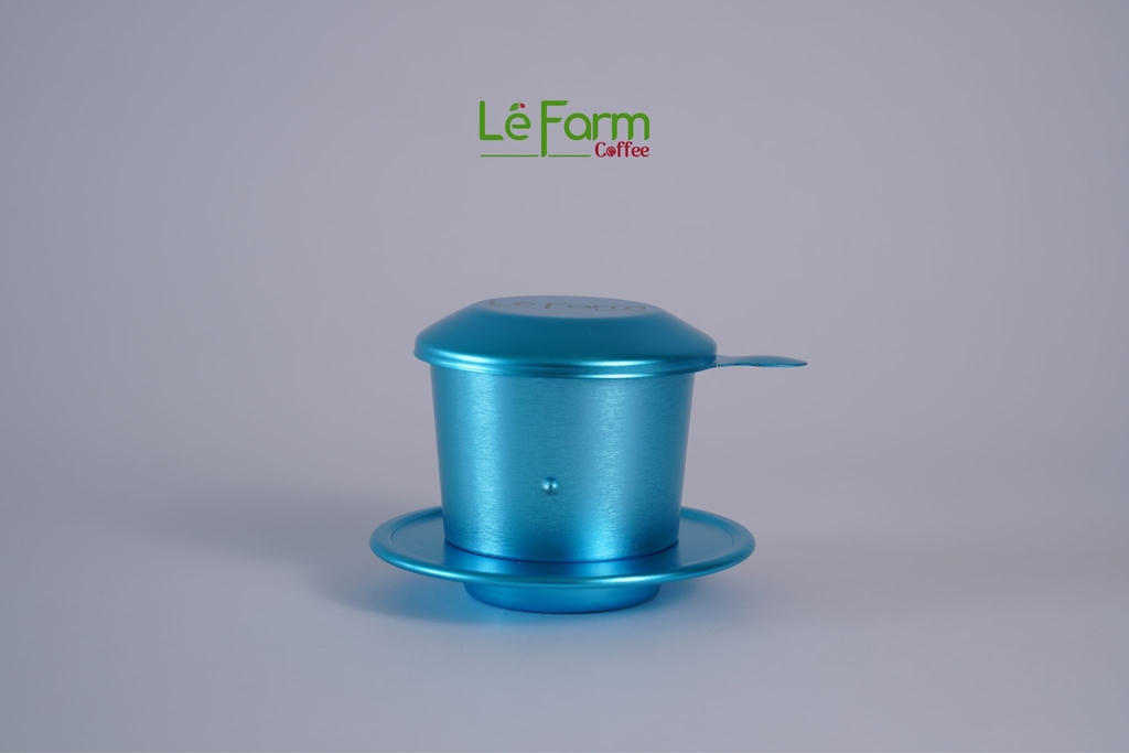 Phin Cà Phê Nhôm Màu Xanh Blue Cao Cấp Mạ Anode - Lê Farm Coffee