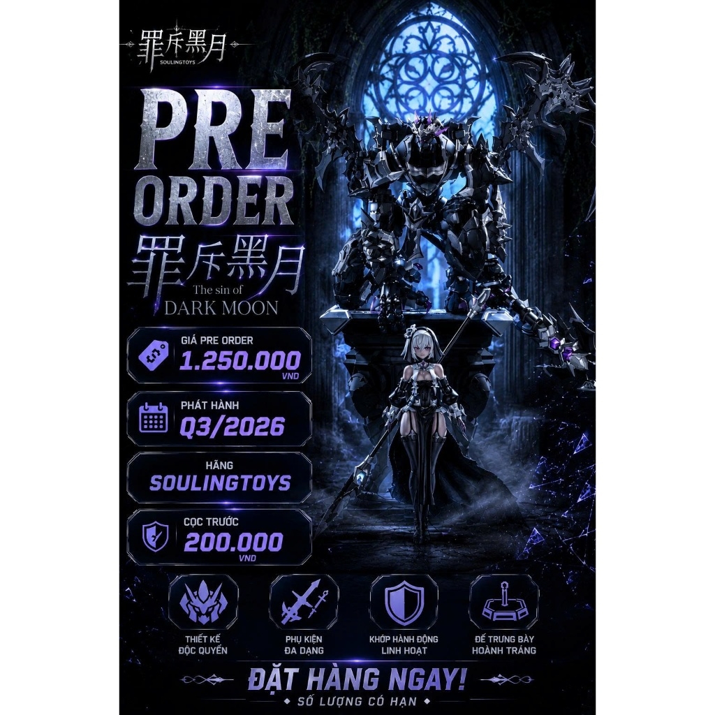 [Đặt Trước]Mô Hình Lắp Ráp THE SIN OF DARK MOON - SOULINGTOYS