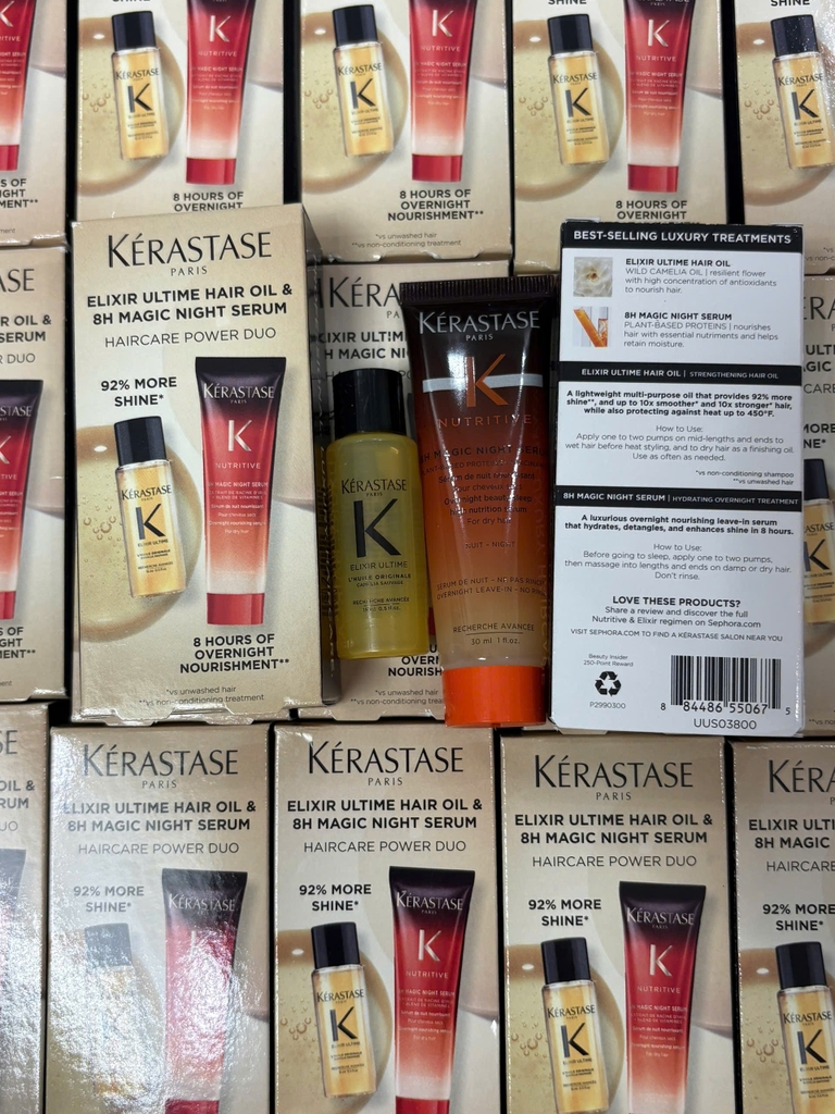 Bộ Đôi Dưỡng Tóc Kérastase Haircare Power Duo ( Dầu Dưỡng Tóc 15ml và Serum Dưỡng Tóc Ban Đêm 30ml)