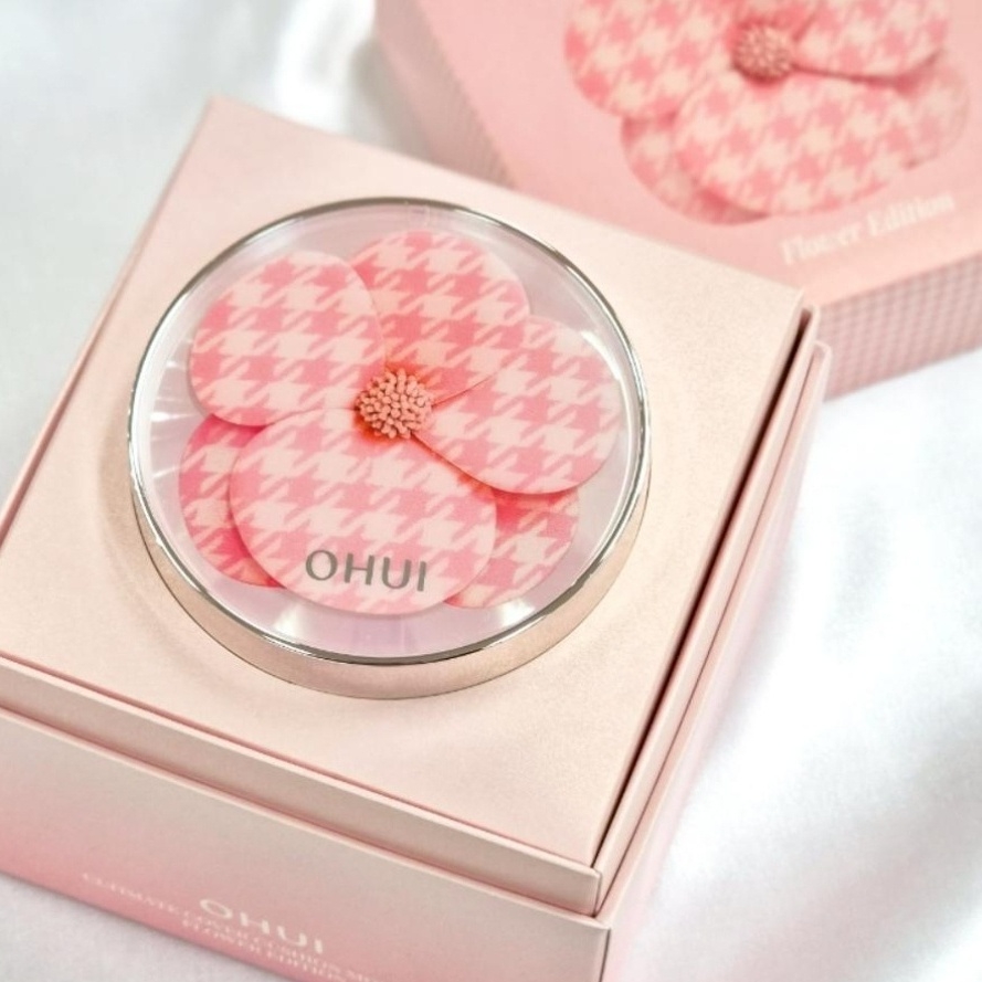 Set Phấn Nước Ohui Ultimate Cover Cushion Moisture Flower Limited 2026 Tone 01 (1 Hộp & 2 Lõi Refill) - Fullbox