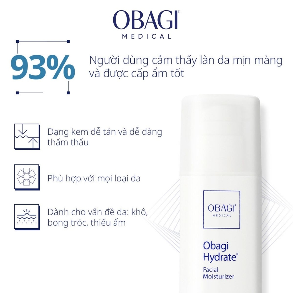 Kem dưỡng Obagi Medical Hydrate Facial Moisturizer 48g Fullbox Hàng Công Ty