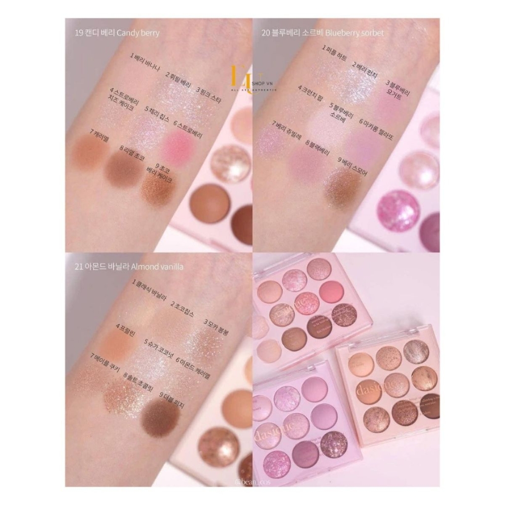Bảng Phấn Mắt 9 Ô Dasique Ice Cream Shadow Palette 13g