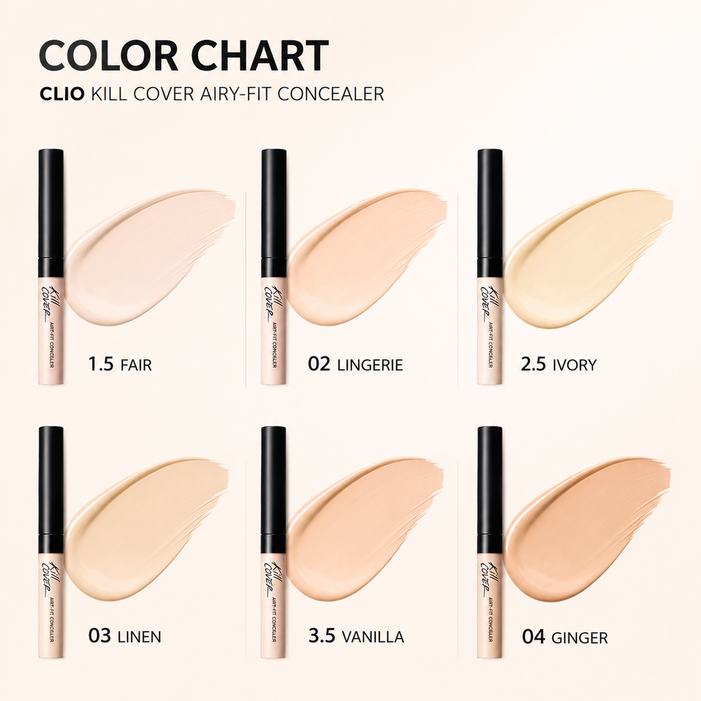Che khuyết điểm Clio Kill Cover Airy Fit Concealer 3g - Tách Set Nobox