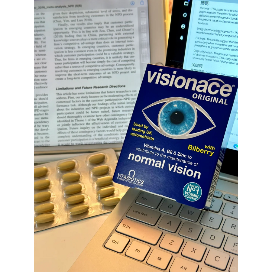 Viên Uống Bổ Mắt, Cải Thiện Thị Lực Vitabiotics Visionace Original 30 Viên