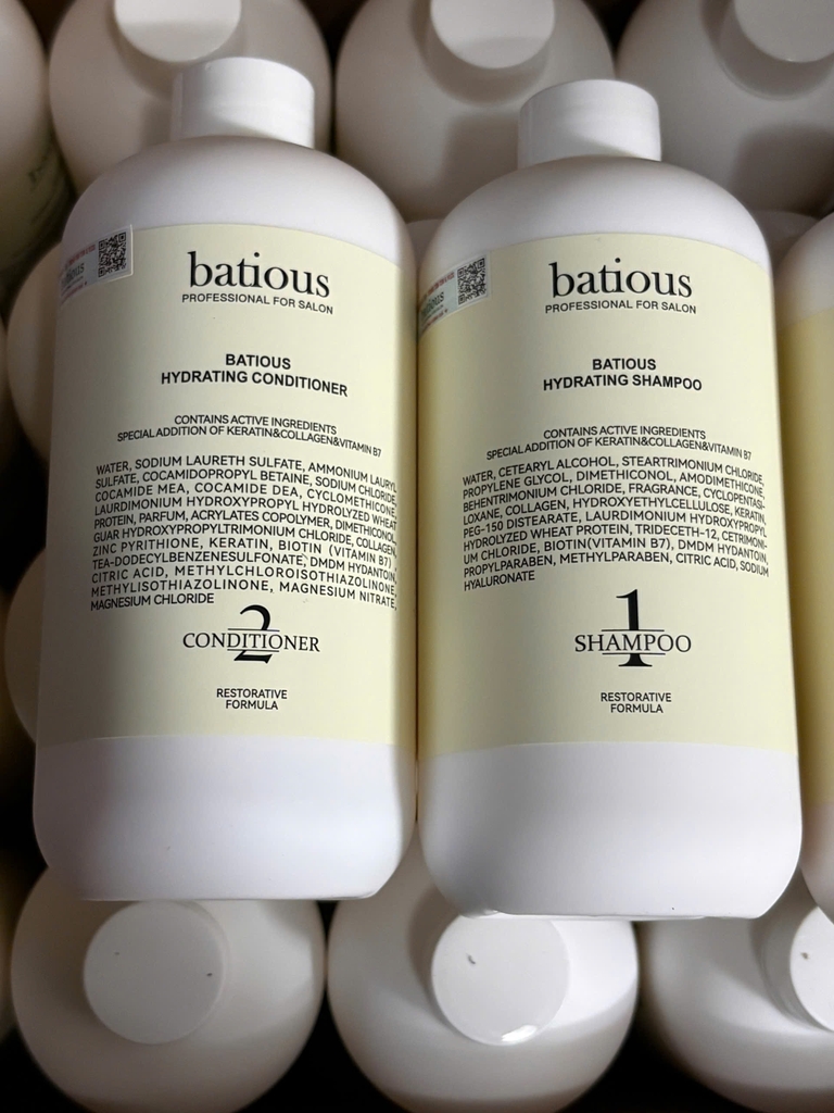 Set quà gội xả cao cấp Batious Shampoo & Conditioner 500mlx2 - Hàng công cty