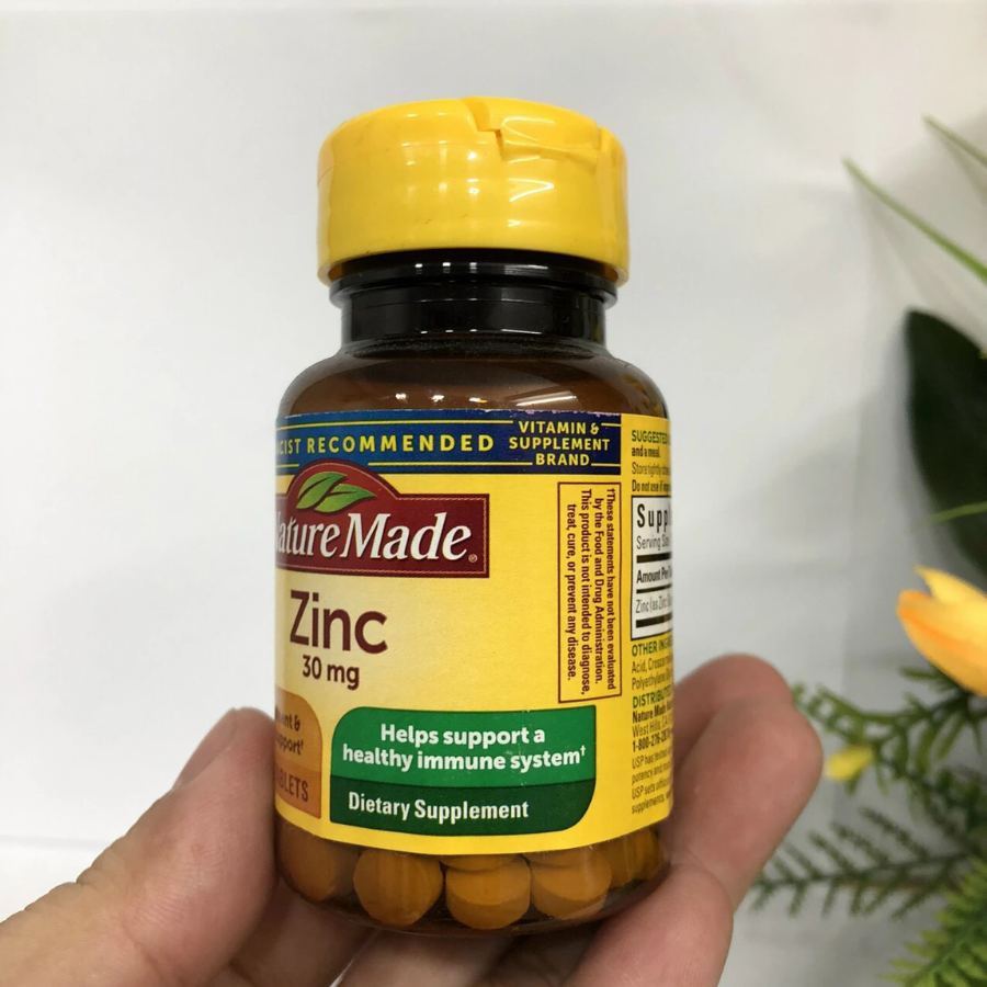 Viên uống bổ sung chất kẽm ZinC Nature Made 30mg 100 viên