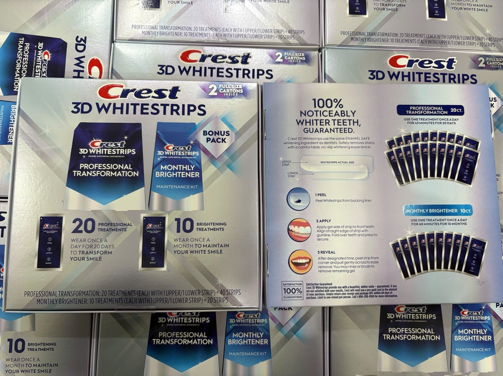 Dán trắng răng Crest 3D Whitestrips