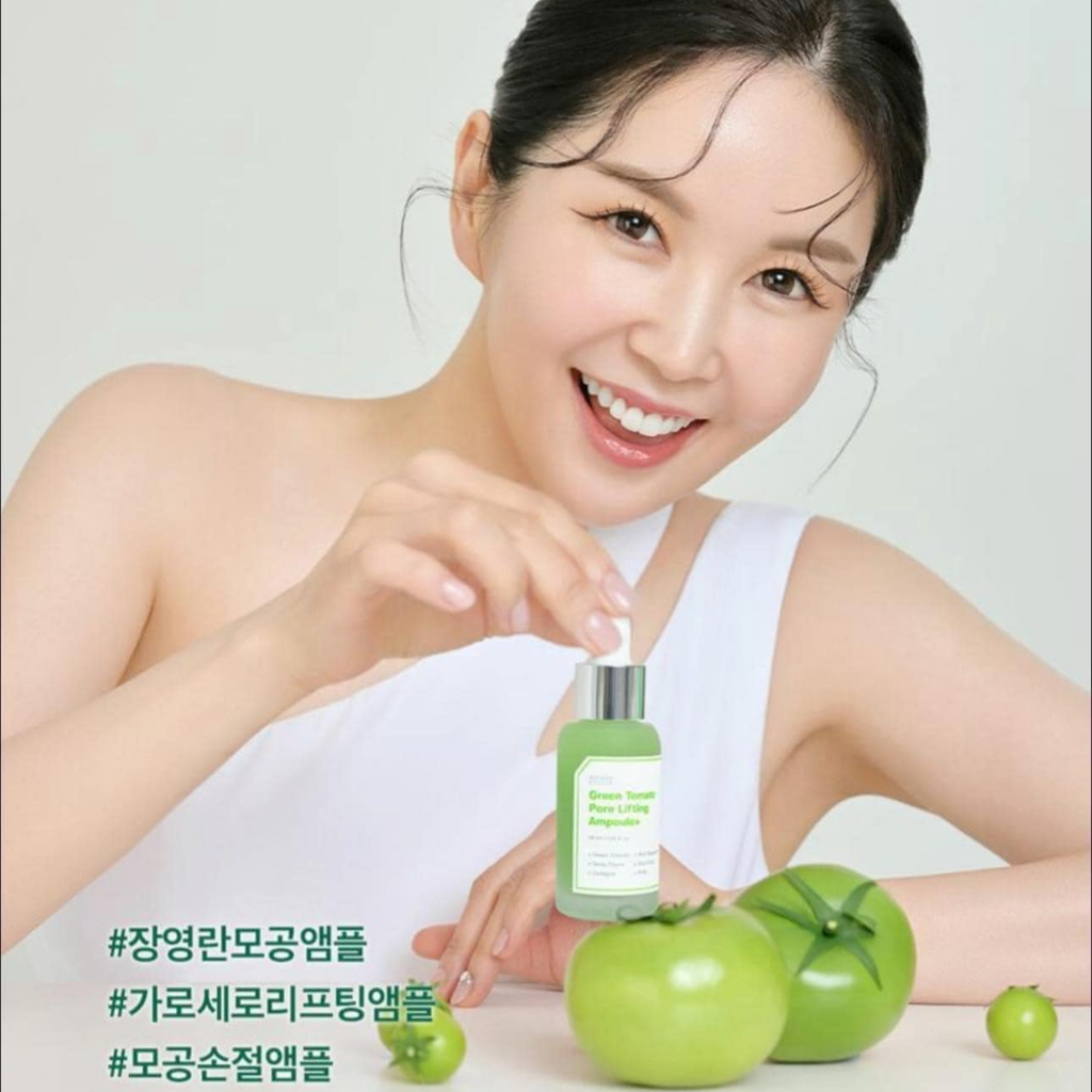 Serum Cà Chua Xanh Sungboon Thu Nhỏ Lỗ Chân Lông Editor Green Tomato Pore Lifting Ampoule+ 30ml (Tách set Nobox)