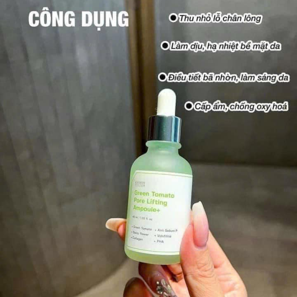 Serum Cà Chua Xanh Sungboon Thu Nhỏ Lỗ Chân Lông Editor Green Tomato Pore Lifting Ampoule+ 30ml (Tách set Nobox)
