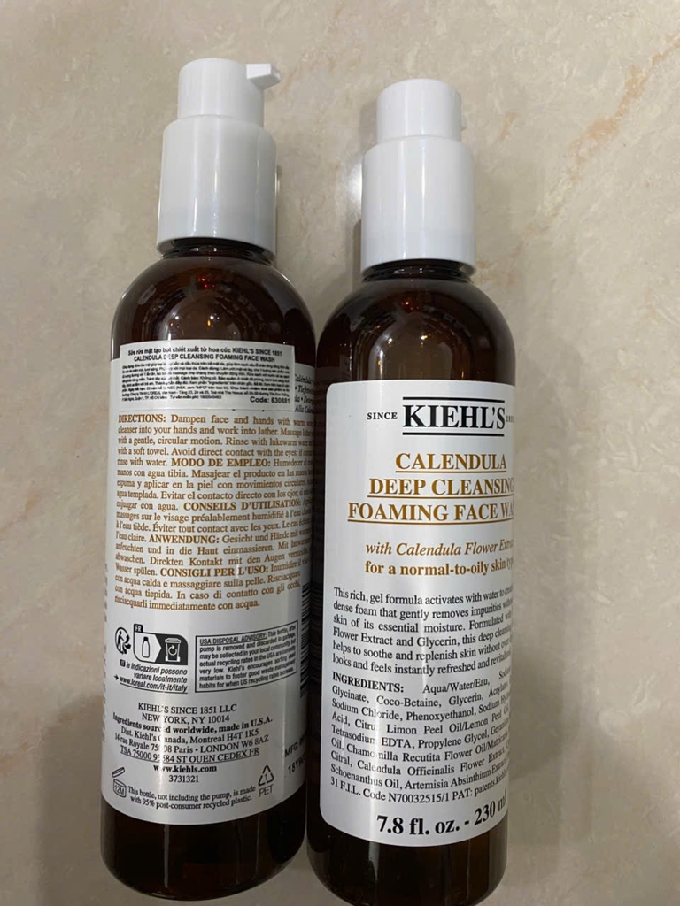 Sữa Rửa Mặt Kiehl's Hoa Cúc Calendula Deep Cleansing Foaming Face Wash - 230ml - Hàng công ty