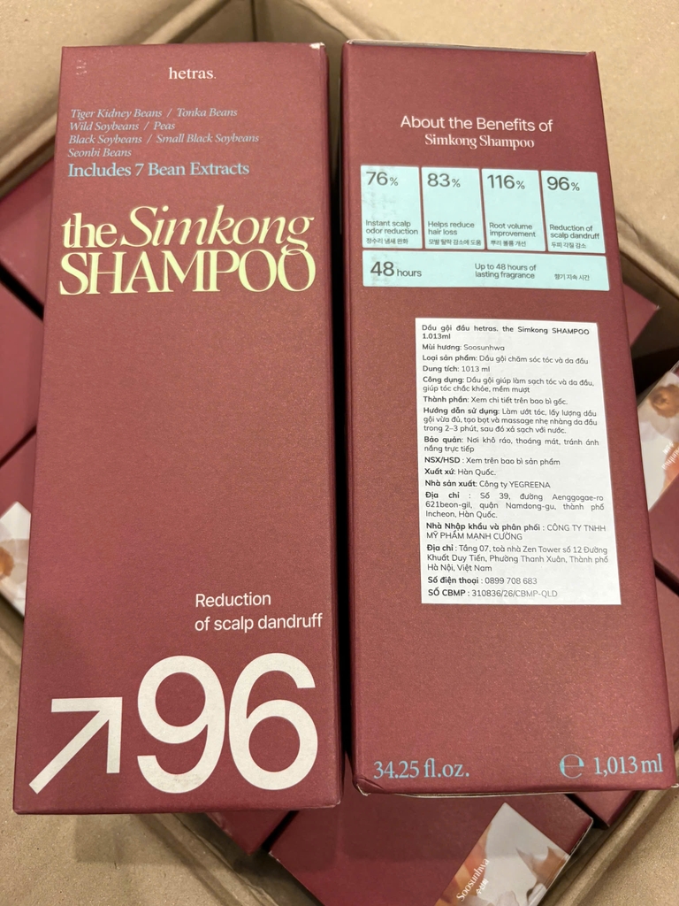 Dầu Gội - Xả Hương Nước Hoa Hetras Simkong Perfume Anti-Hair Loss 1013ml Fullbox - Hàng Công Ty