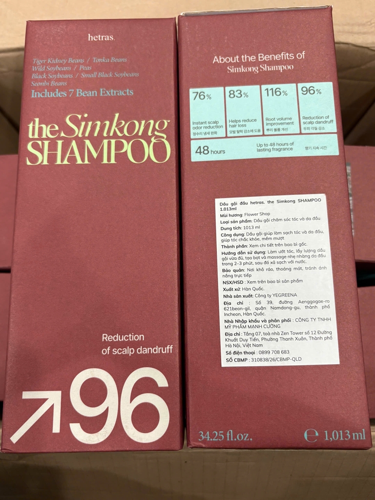 Dầu Gội - Xả Hương Nước Hoa Hetras Simkong Perfume Anti-Hair Loss 1013ml Fullbox - Hàng Công Ty