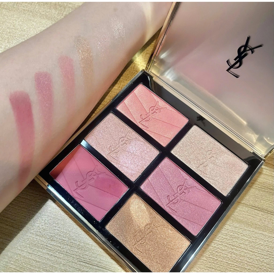 Phấn Má Hồng YSL Limited‑Edition Golden Oasis Face Palette (6×4.5g) – Hàng US