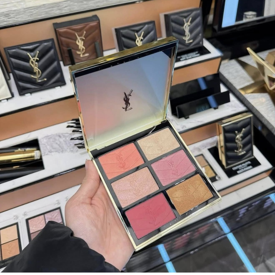 Phấn Má Hồng YSL Limited‑Edition Golden Oasis Face Palette (6×4.5g) – Hàng US