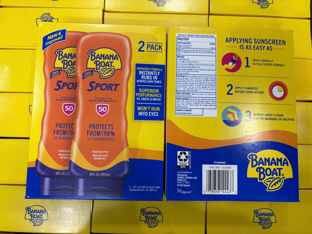 Kem Chống Nắng Banana Boat Sport SPF 50+ - 295ml - Tách Set Nobox