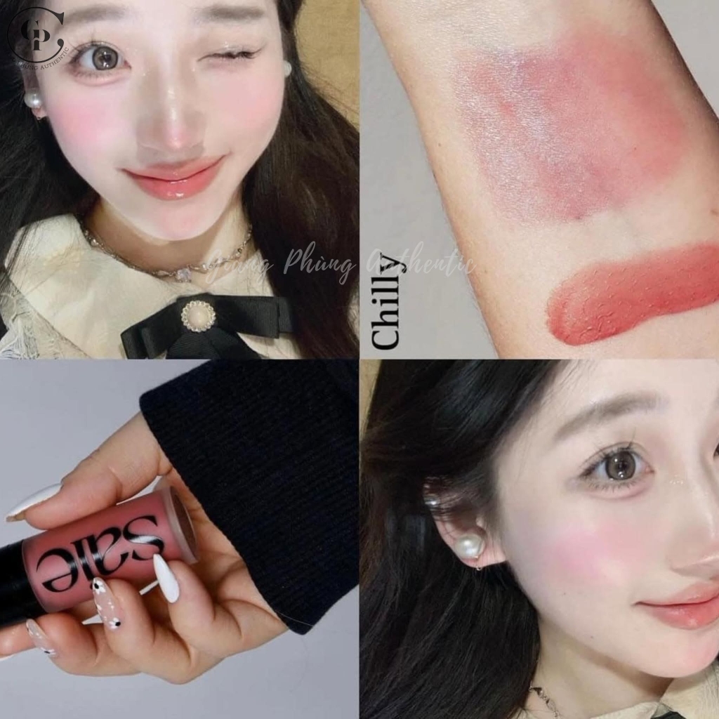 Má Hồng Saie Dew Blush Liquid Cheek Flush - Chilly 7ml Fullbox - Order US