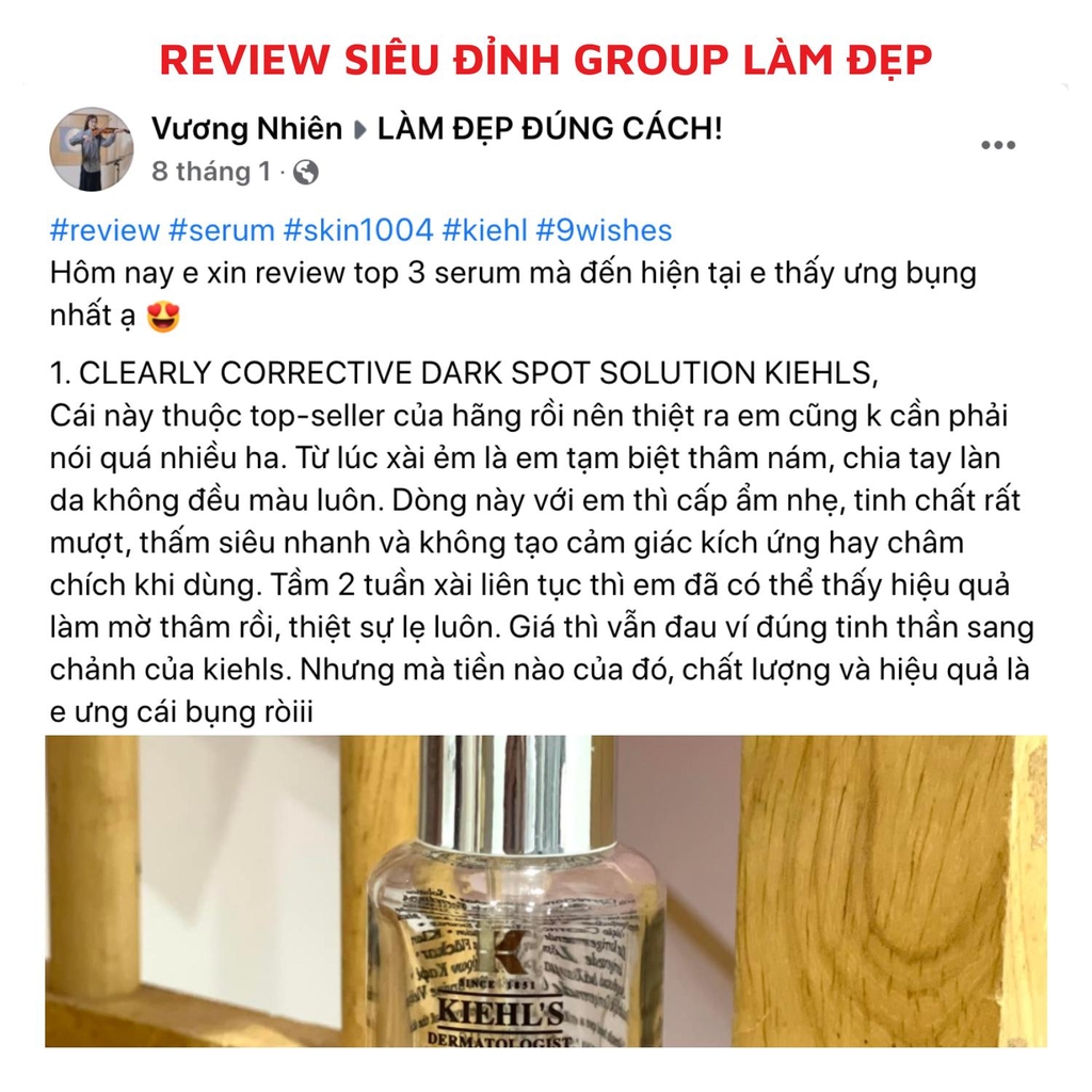 Combo 2 Serum Mờ Thâm Sáng Da Kiehl's The Dark Spot Duo Brightening 15ml x 2 CTY