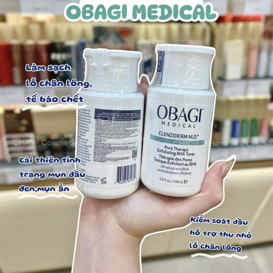 Toner 2% BHA Obagi Clenziderm M.D. Exfoliating 148ml - Hàng Công Ty
