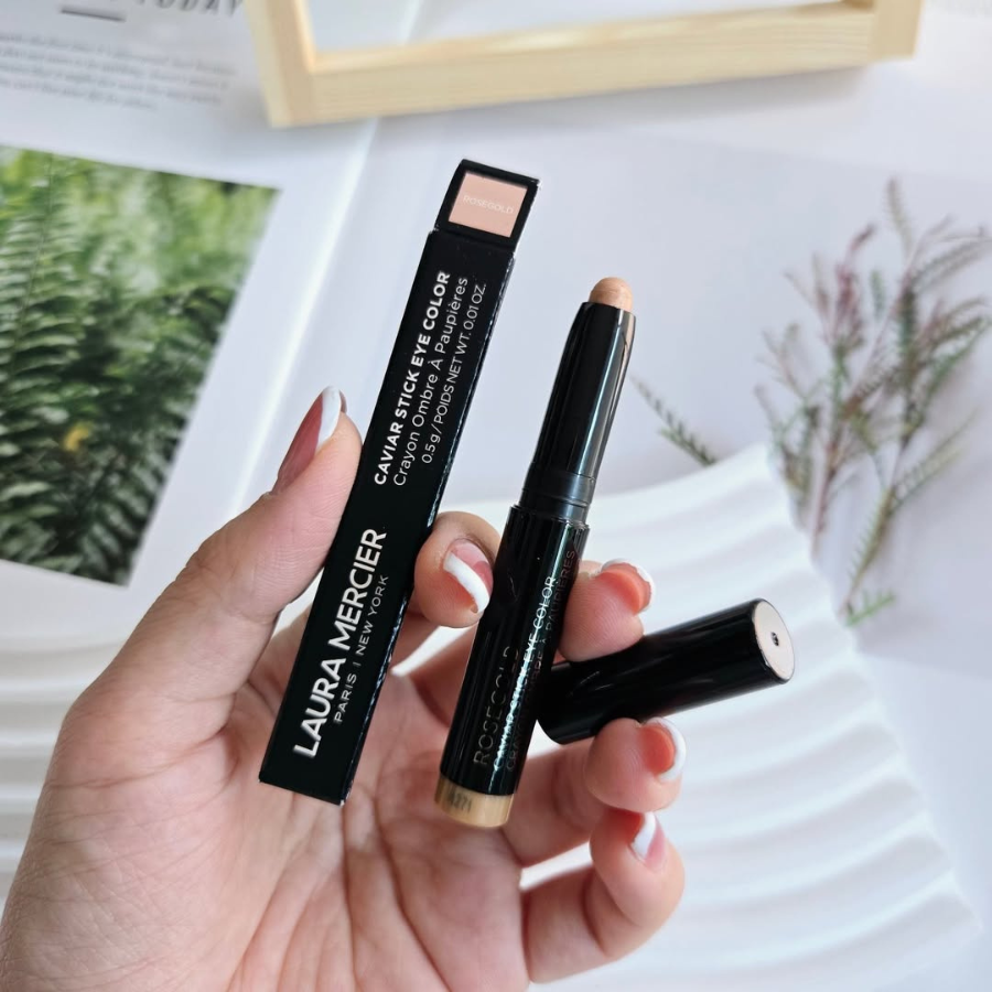 Phấn Mắt Dạng Thỏi Laura Mercier Caviar Stick - Màu Rosegold - 0.5g Fullbox Hàng US