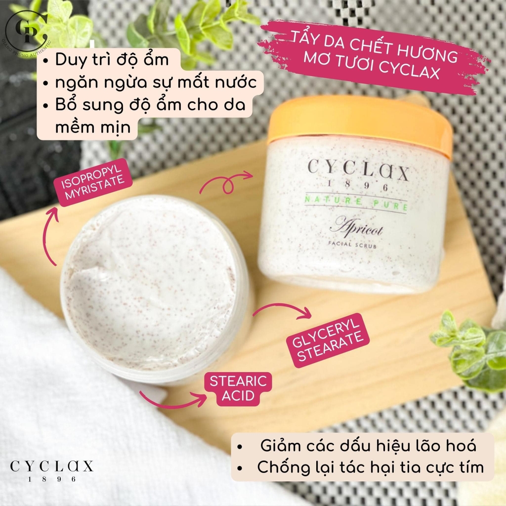 Combo 2 Tẩy tế bào chết Cyclax Nature Pure Facial Scrub Apricot 300ml x 2
