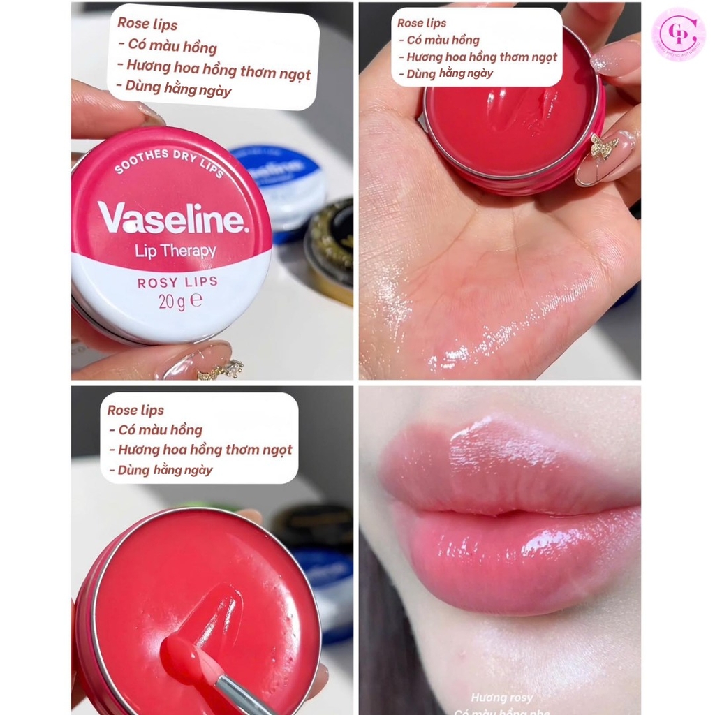 Combo 2 Dưỡng môi Vaseline Lip Therapy 20g x 2 - Rosy Lips