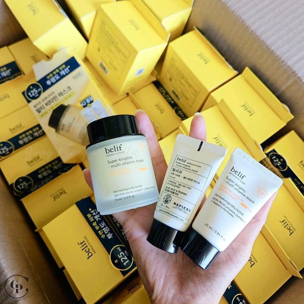 Combo 2 Tuýp Mặt Nạ Ngủ Dưỡng Sáng Da Belif Super Knight Multi Vitamin Mask