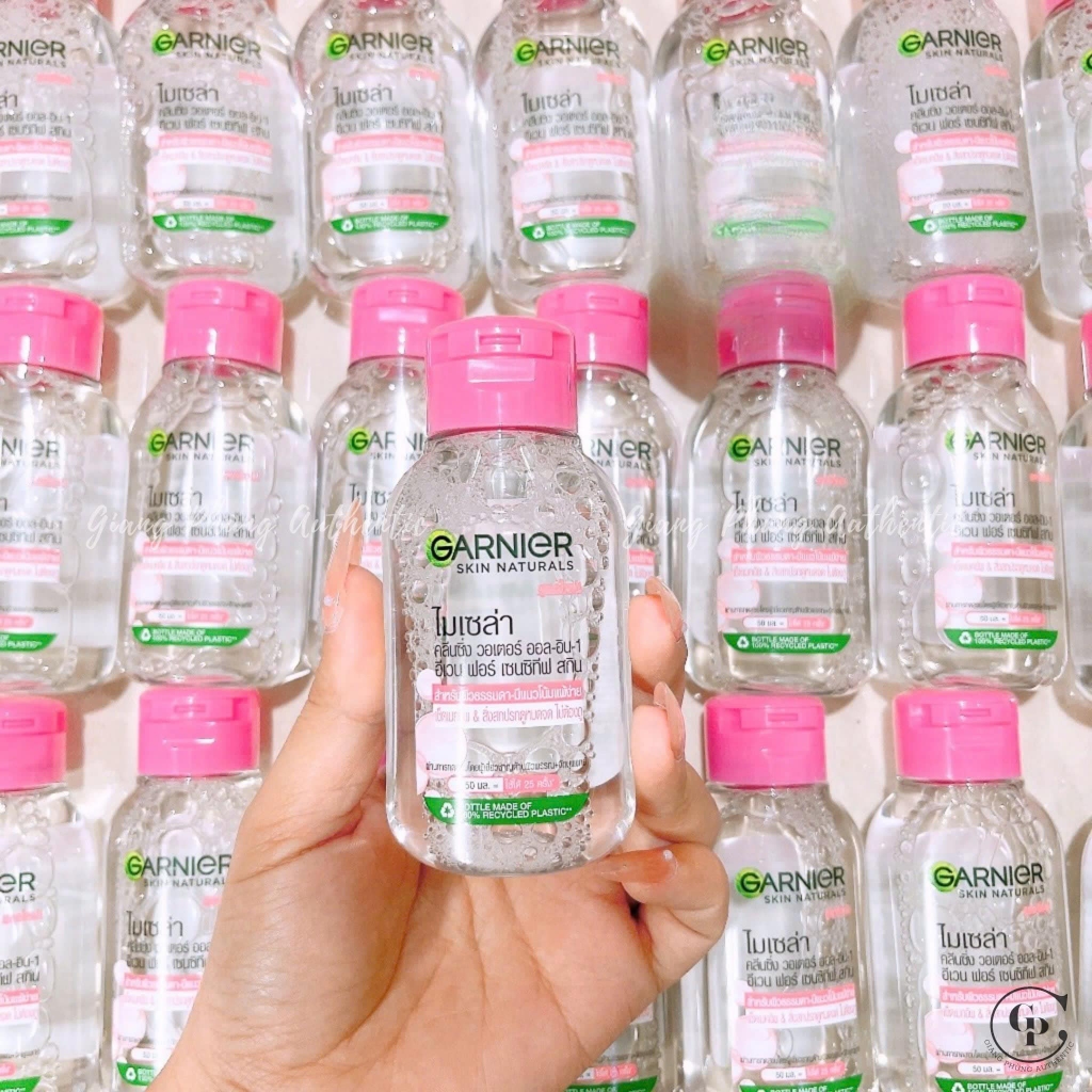 Combo 2 Nước Tẩy Trang Garnier Hồng Dành Cho Mọi Loại Da 50ml x 2