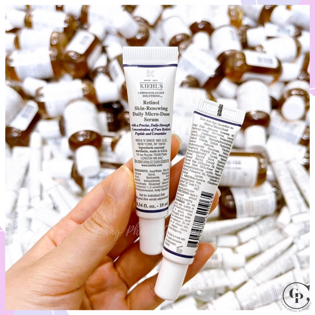 Combo 2 Tuýp Retinol Kiehl's Skin Renewing Daily Micro-Dose 10ml x 2 CTY