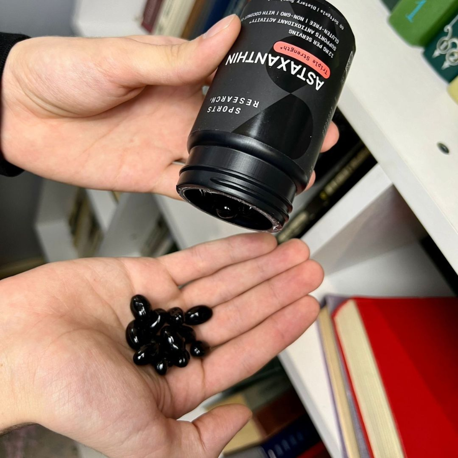 Viên Uống Chống Oxy Hóa Sports Research Triple Strength Astaxanthin 12mg - 60 Viên Hàng US