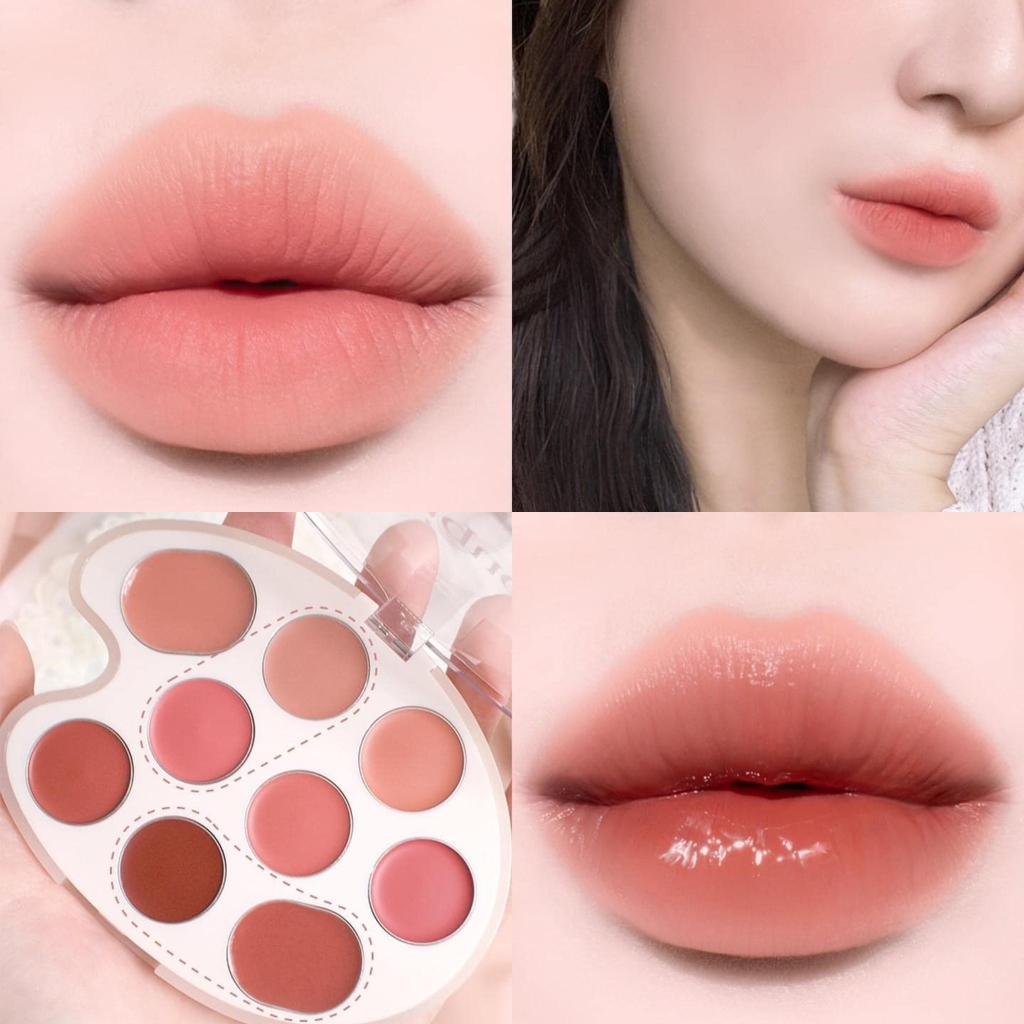 Bảng Son Và Má Hồng Kem 9 Ô Dasique Mood Painting Lip & Cheek 6g