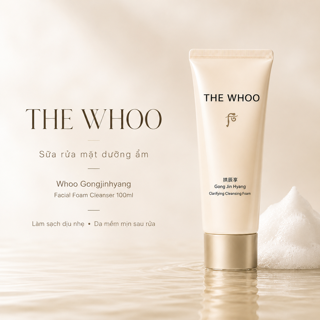 Sữa rửa mặt Whoo vàng 100ml Nobox