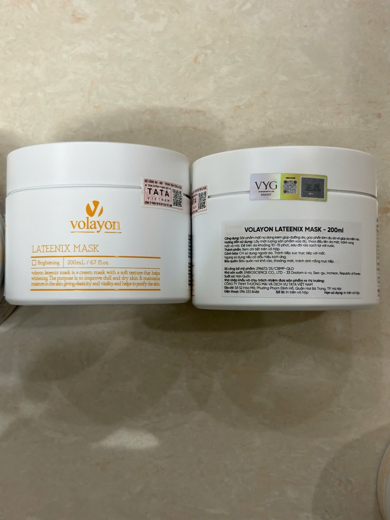 Mặt Nạ Ủ Trắng Dạng Bột Dưỡng Sáng Mờ Thâm Nám Volayon - Lateenix Mask - Hàng Công Ty
