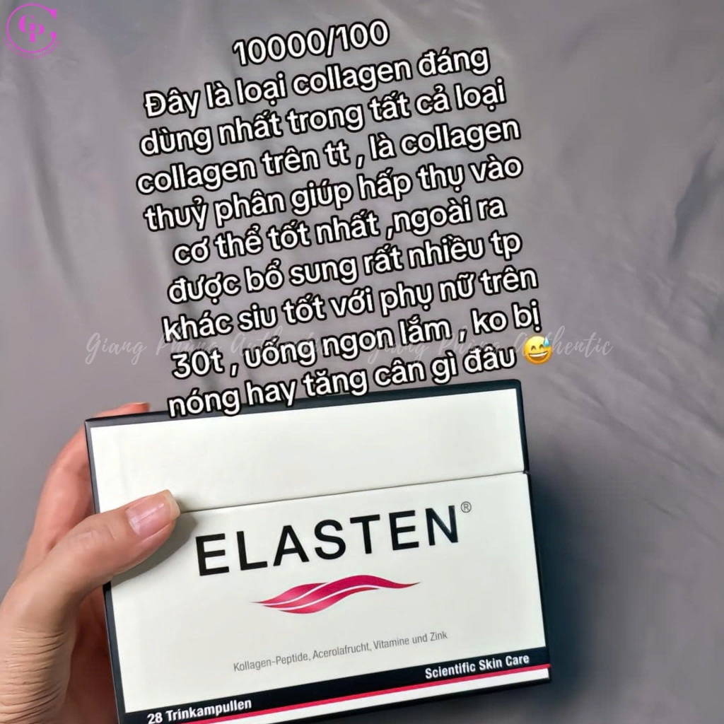 Combo 2 Hộp Collagen uống Elasten Đức - Giúp da căng mịn, chống lão hoá 28 Ống x 2 - Hàng Công ty