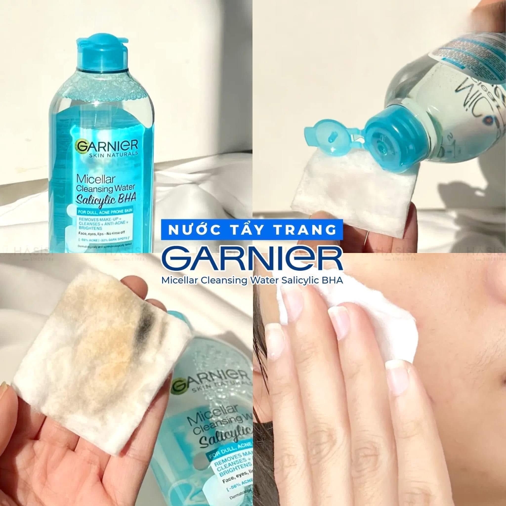 Combo 2 Nước Tẩy Trang Garnier Xanh Dành Cho Da Dầu Mụn 50ml x 2