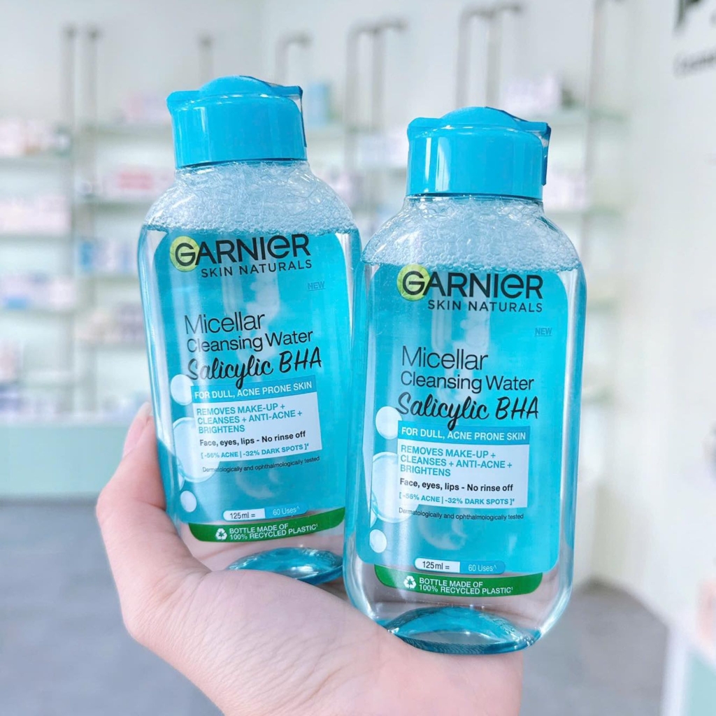 Combo 2 Nước Tẩy Trang Garnier Xanh Dành Cho Da Dầu Mụn 50ml x 2