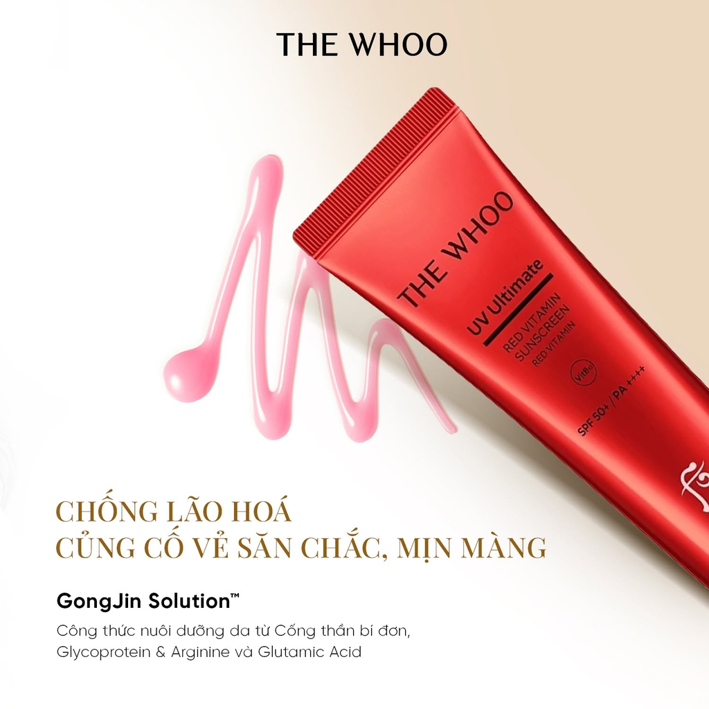 Kem chống nắng The Whoo UV Ultimate Red Vitamin Sunscreen Fullbox 50ml