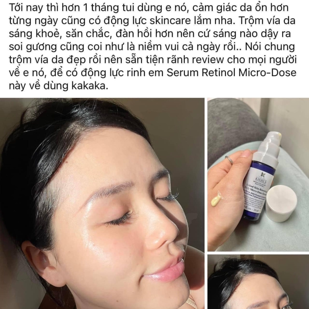 Combo 2 Tuýp Retinol Kiehl's Skin Renewing Daily Micro-Dose 10ml x 2 CTY