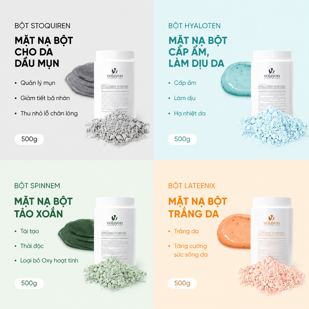 Mask Volayon Powder 500g Hàng Công Ty