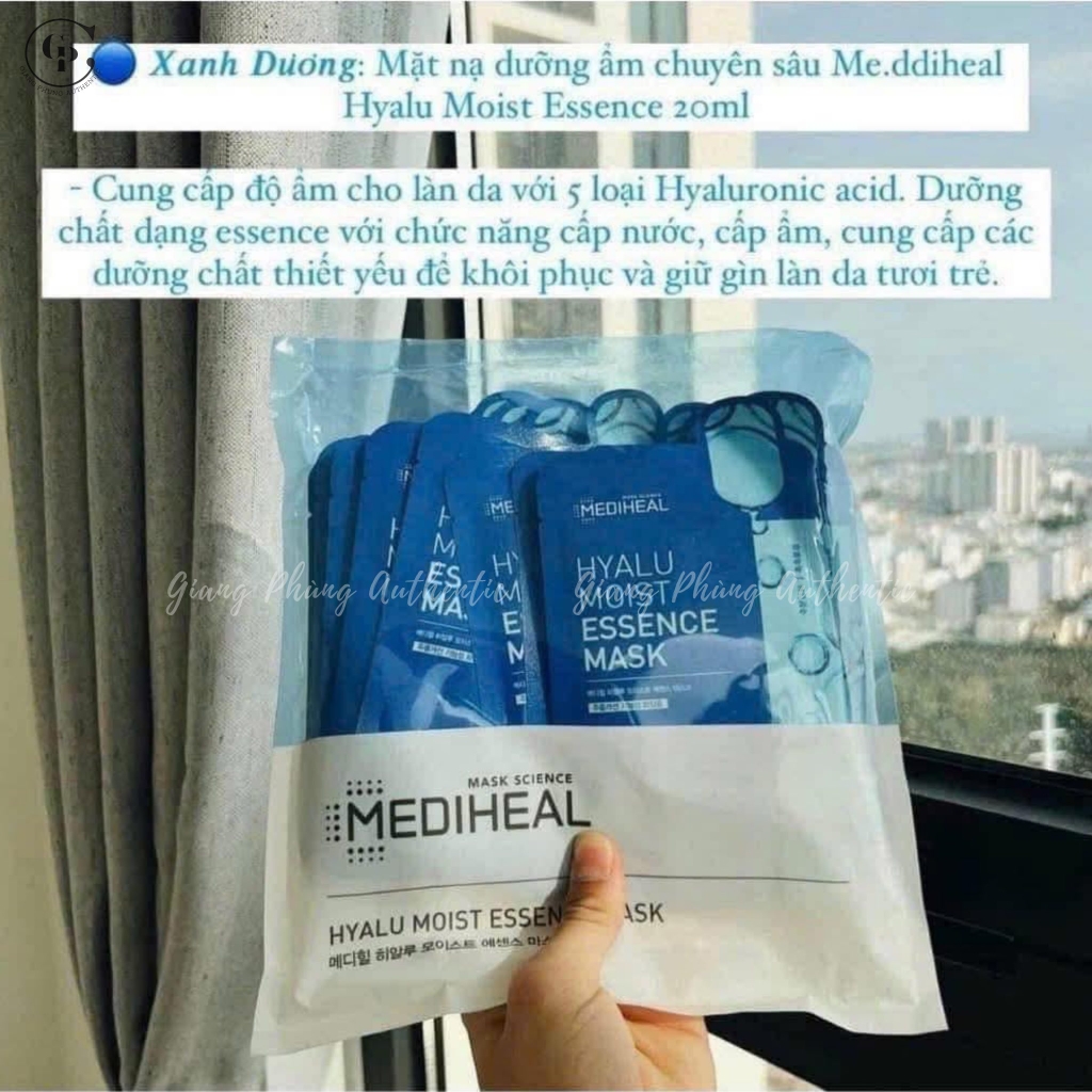 Combo 3 Hộp Mặt Nạ Mediheal Essence Mask Màu Vàng + Xanh + Tím 15M x 3 - Hàng công ty