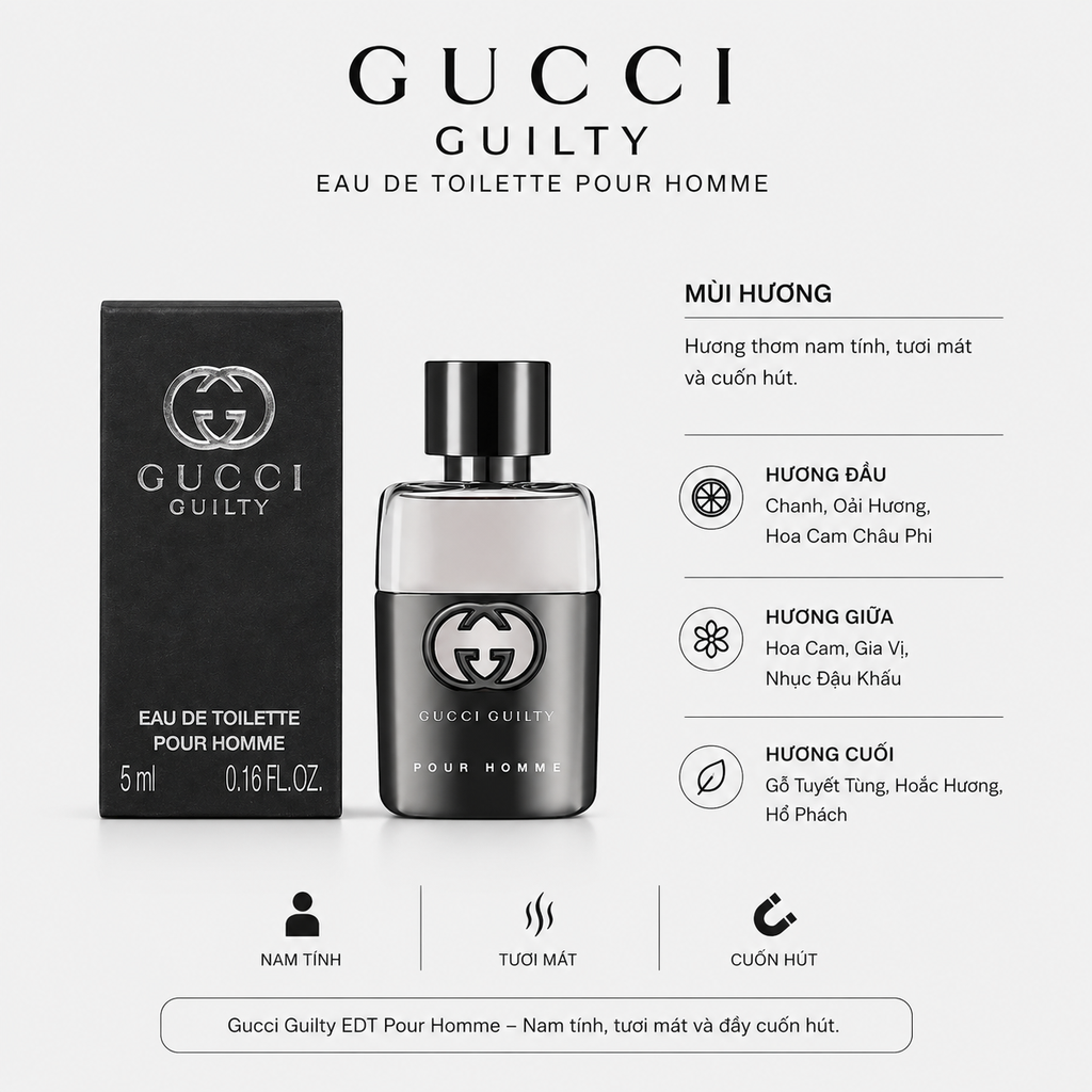 Nước Hoa Gucci Mini 5ml - Fullbox - Hàng Công ty