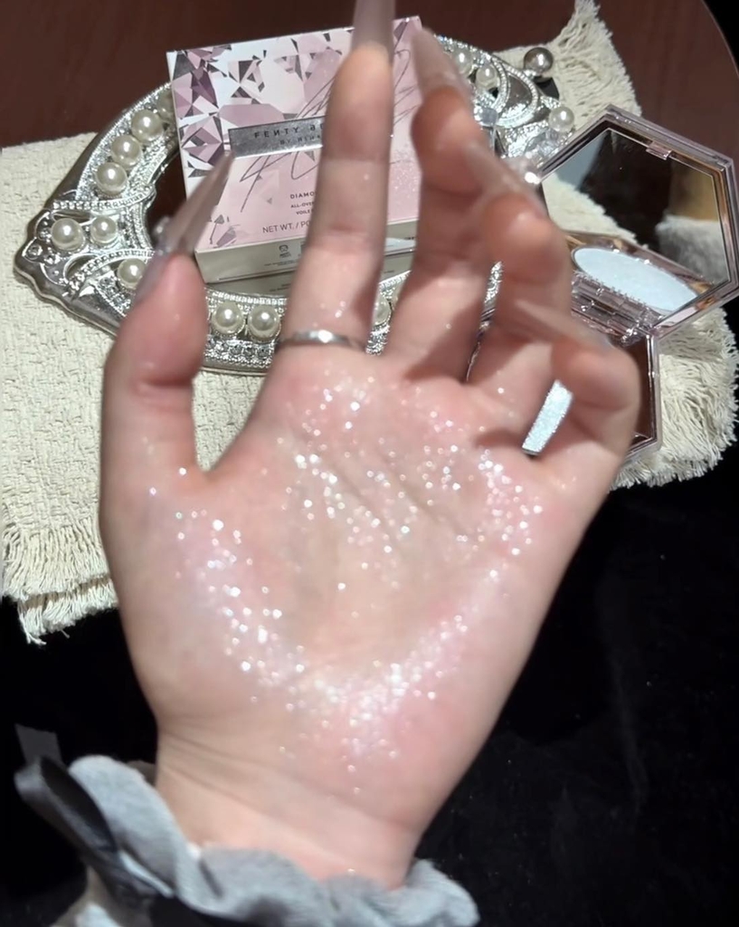 Phấn Bắt Sáng Fenty Beauty Diamond Bomb All-Over Diamond Veil - 01 How Many Carats - 8g Fullbox Hàng US (Bị vỡ)