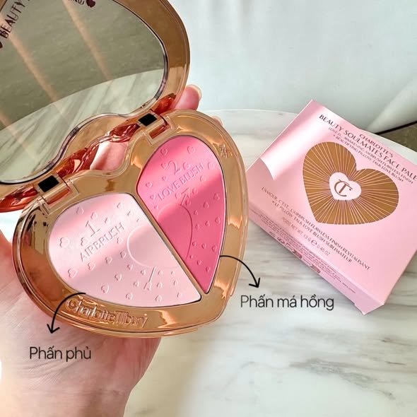 Phấn Má Hồng Charlotte Tilbury Pillow Talk Beauty Soulmates Palette Tone Flawless 10g Fullbox Hàng US