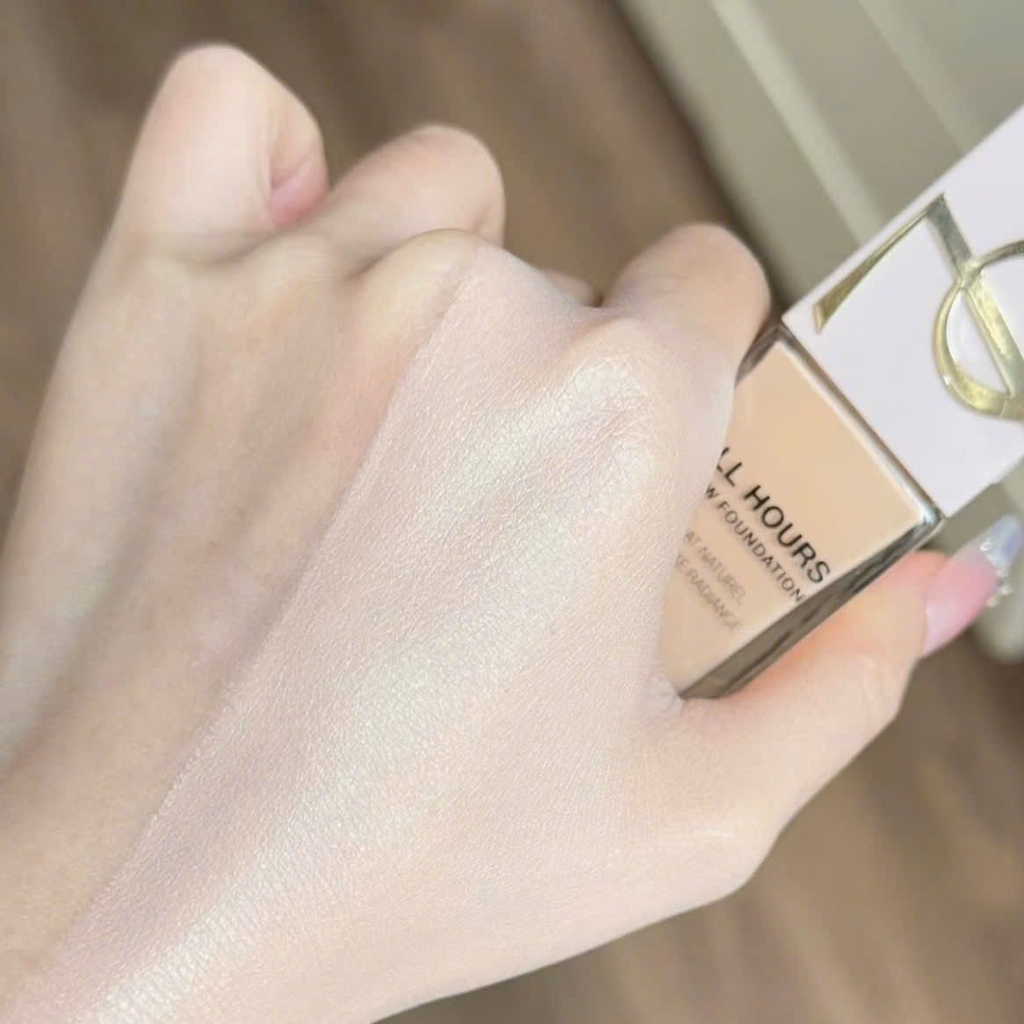 Kem Nền YSL Nắp Hồng All Hours Glow Foundation - Fullbox 25ml - Hàng Duty