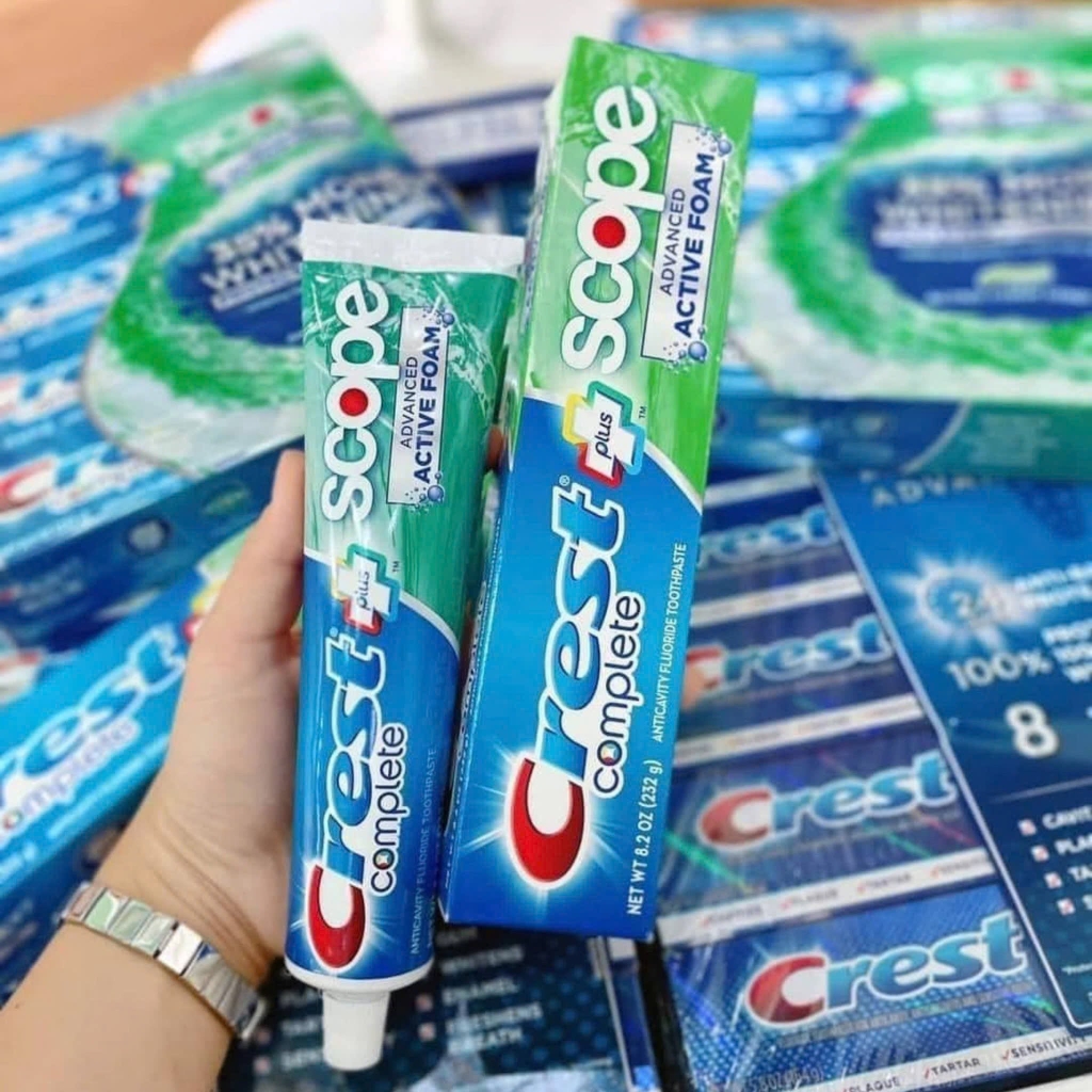 Kem Đánh Răng Crest Complete + Scope Advanced Toothpaste (232g) - Fullbox