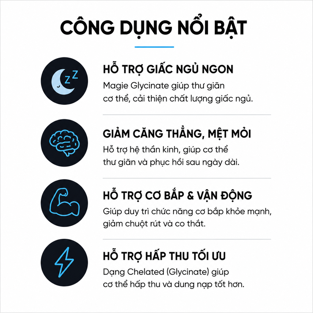 Viên uống Sport Research Magnesium Glycinate Chelated 90 viên
