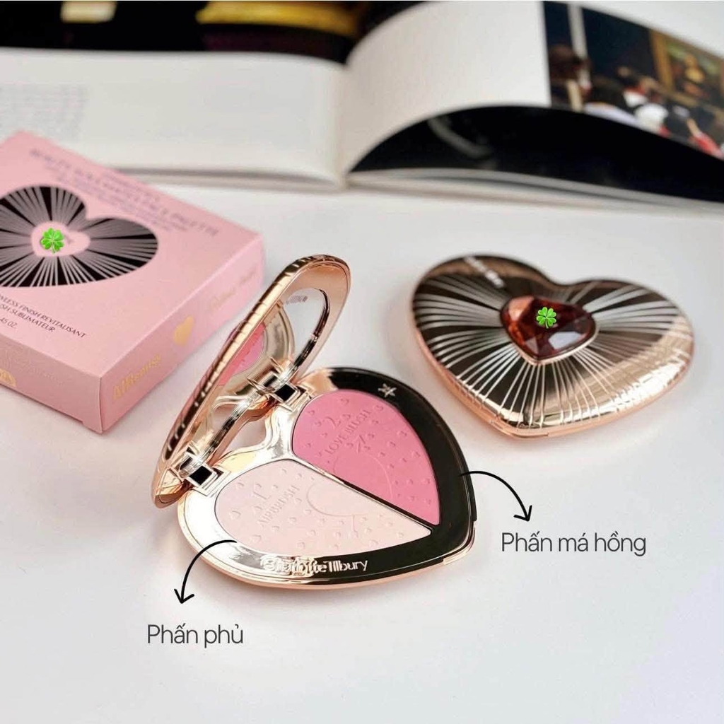 Phấn Má Hồng Charlotte Tilbury Pillow Talk Beauty Soulmates Palette Tone Flawless 13g Fullbox Hàng US