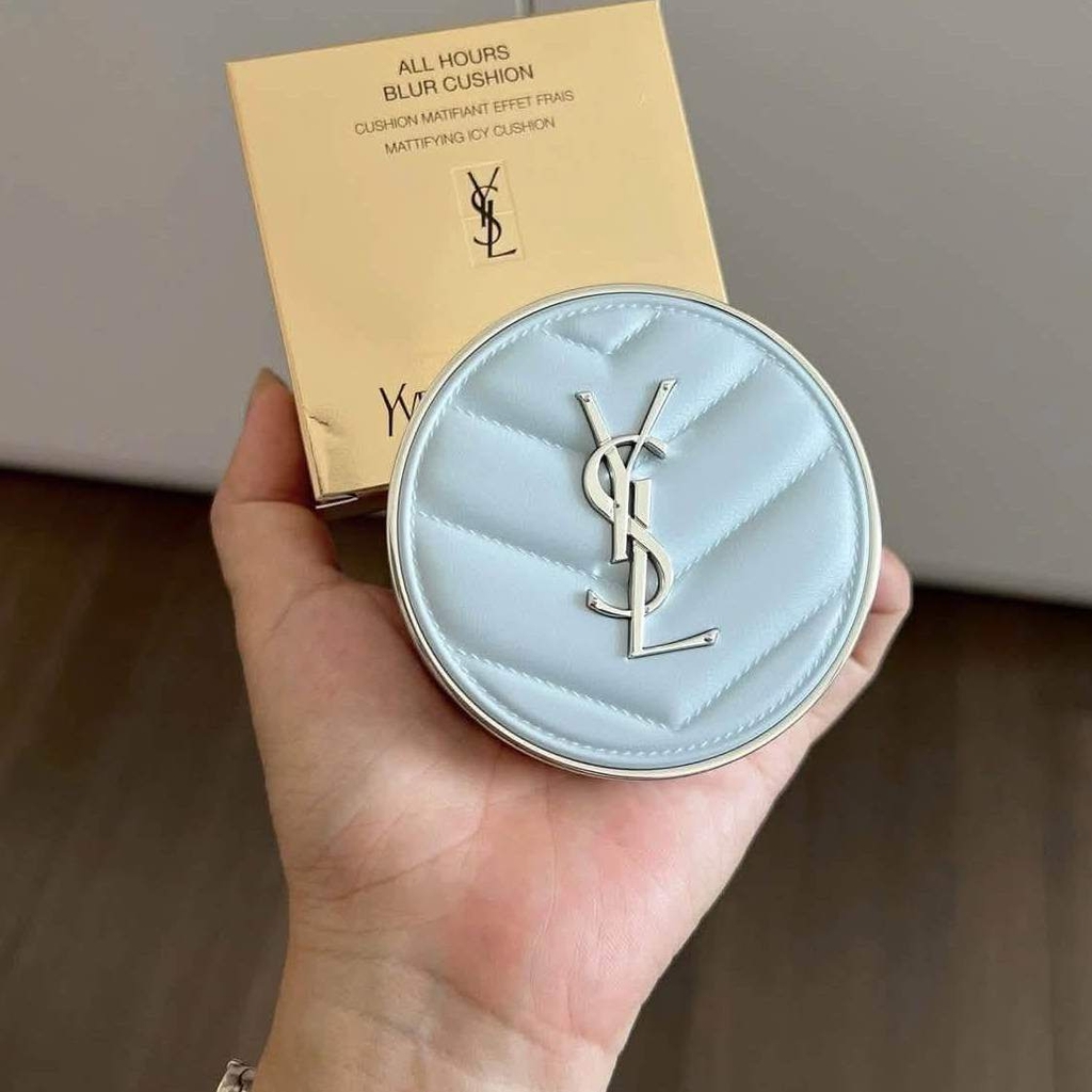 Cushion Phấn Nước YSL Xanh All Hours Blur Không Màu 14g - Fullbox Hàng Duty